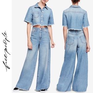 NWT Free People Wide Leg Jeans Size 6